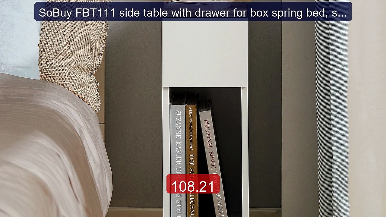 SoBuy FBT111 side table with drawer for box spring bed, sofa t... -- Hot Deal 2026 | Limited Offer!