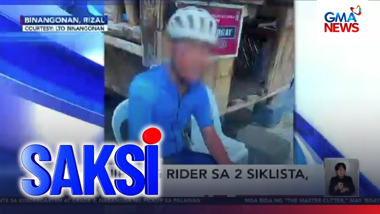 Paninipa ng rider sa 2 siklista, na-hulicam | Saksi