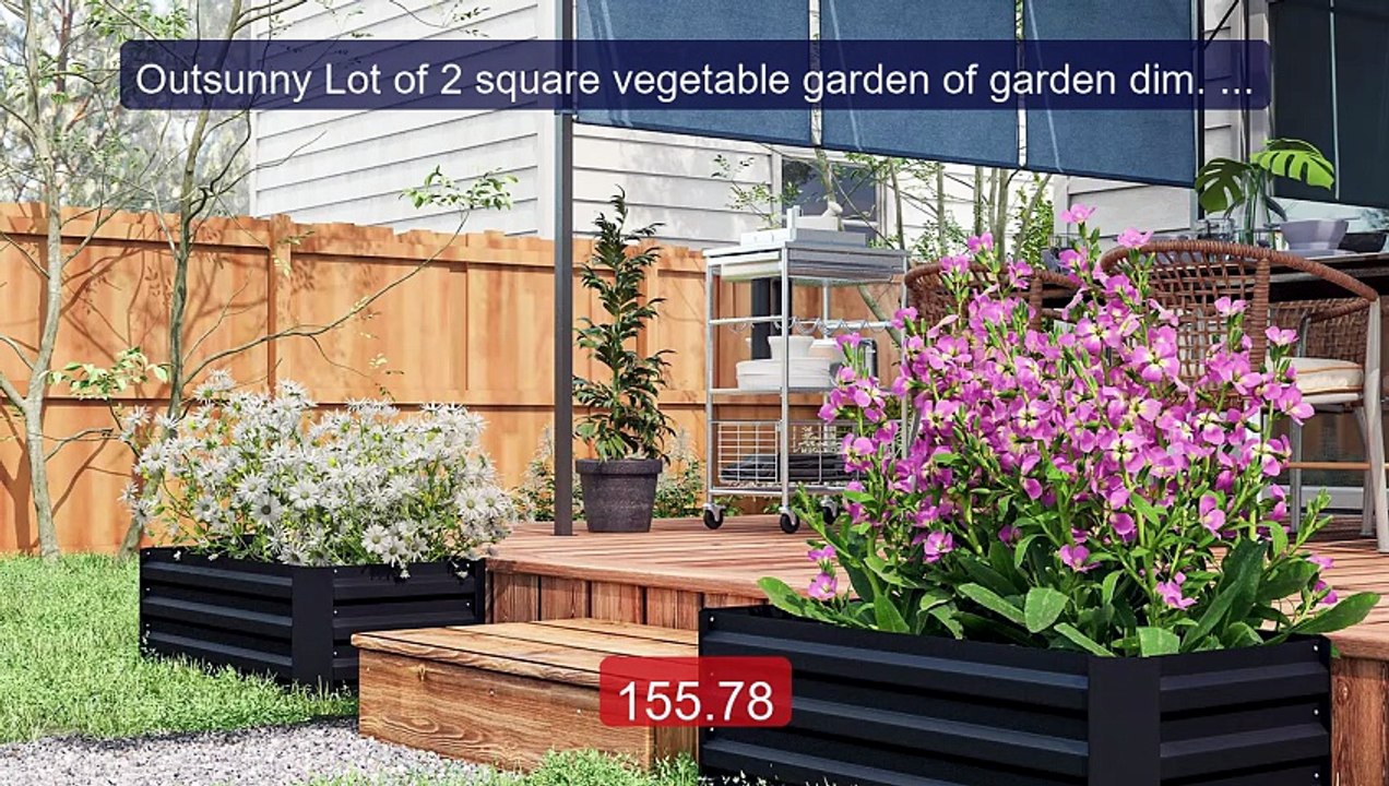 Outsunny Lot of 2 square vegetable garden of garden dim. 10... -- Top Pick 2026 | Unbeatable Price!