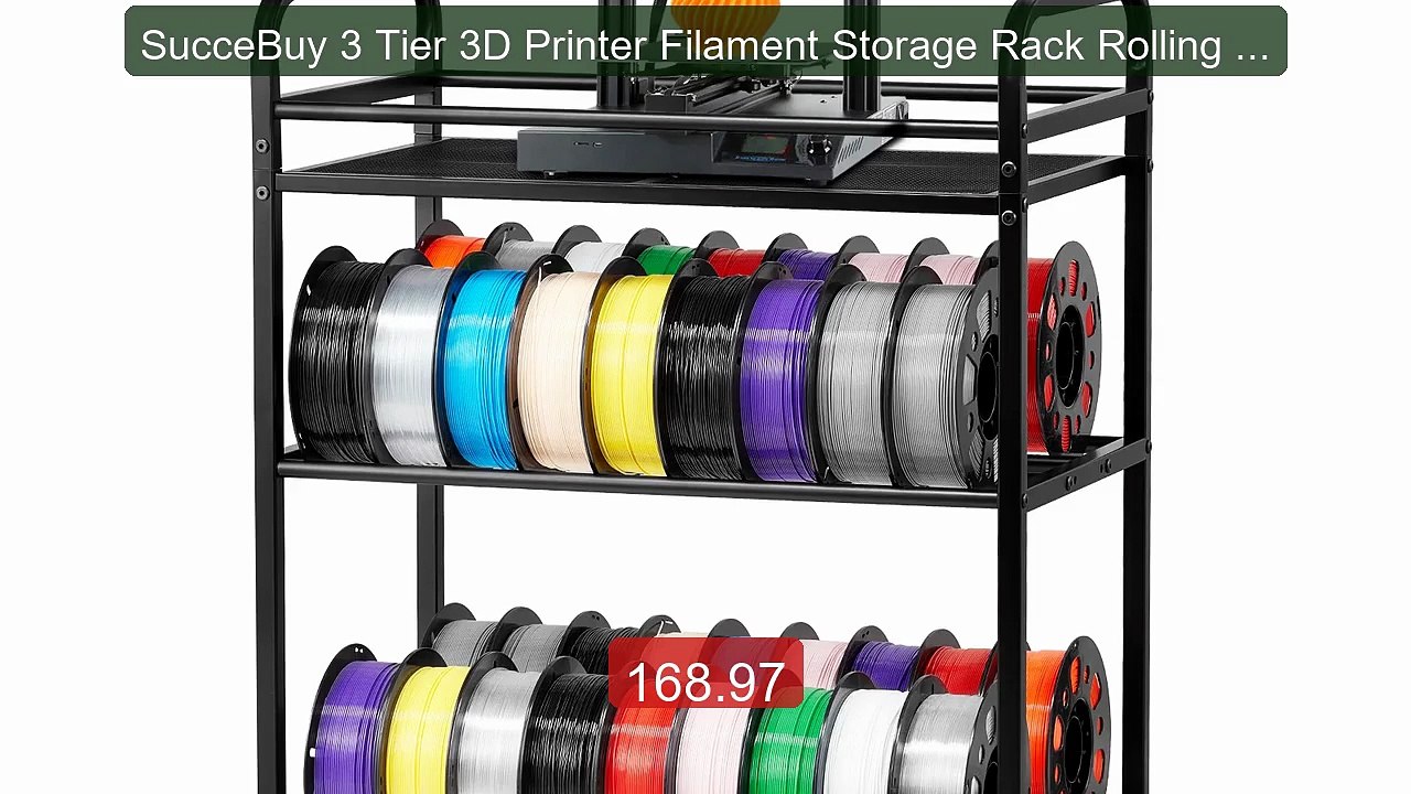 SucceBuy 3 Tier 3D Printer Filament Storage Rack Rolling Filam... -- Best Buy 2026 | Great Quality!