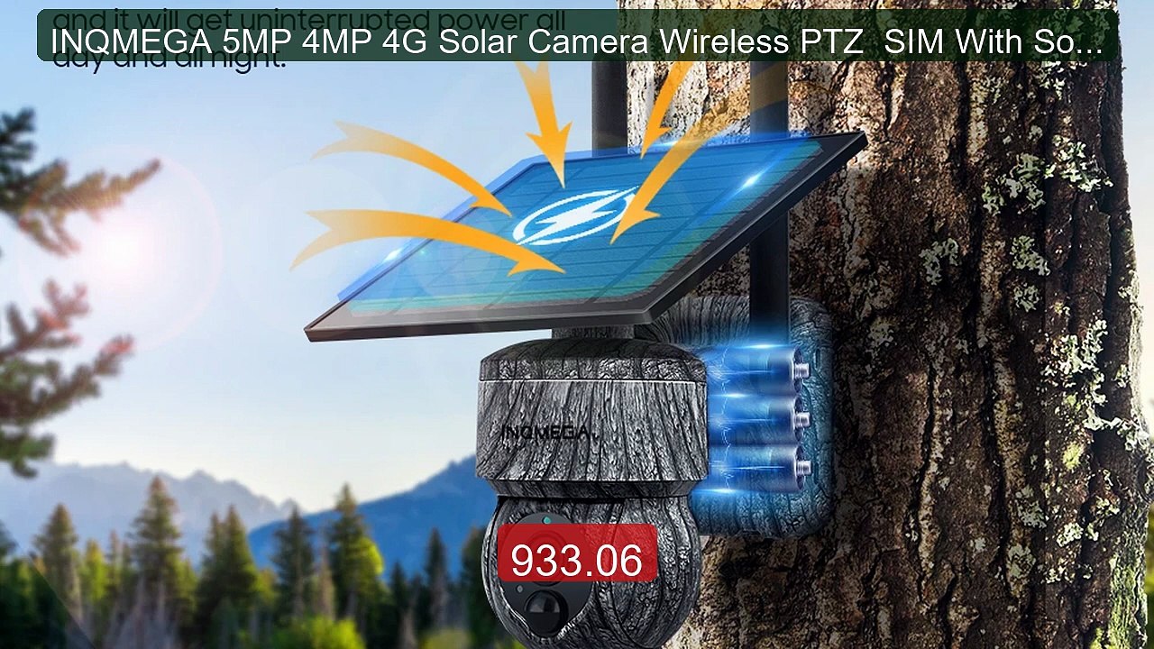 INQMEGA 5MP 4MP 4G Solar Camera Wireless PTZ  SIM With Solar P... -- Hot Deal 2026 | Limited Offer!
