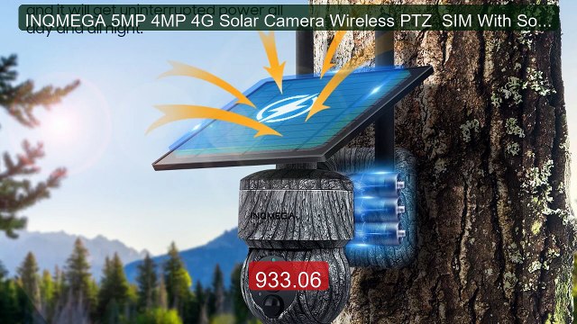 INQMEGA 5MP 4MP 4G Solar Camera Wireless PTZ SIM With Solar P... Hot Deal 2026 | Limited Offer!