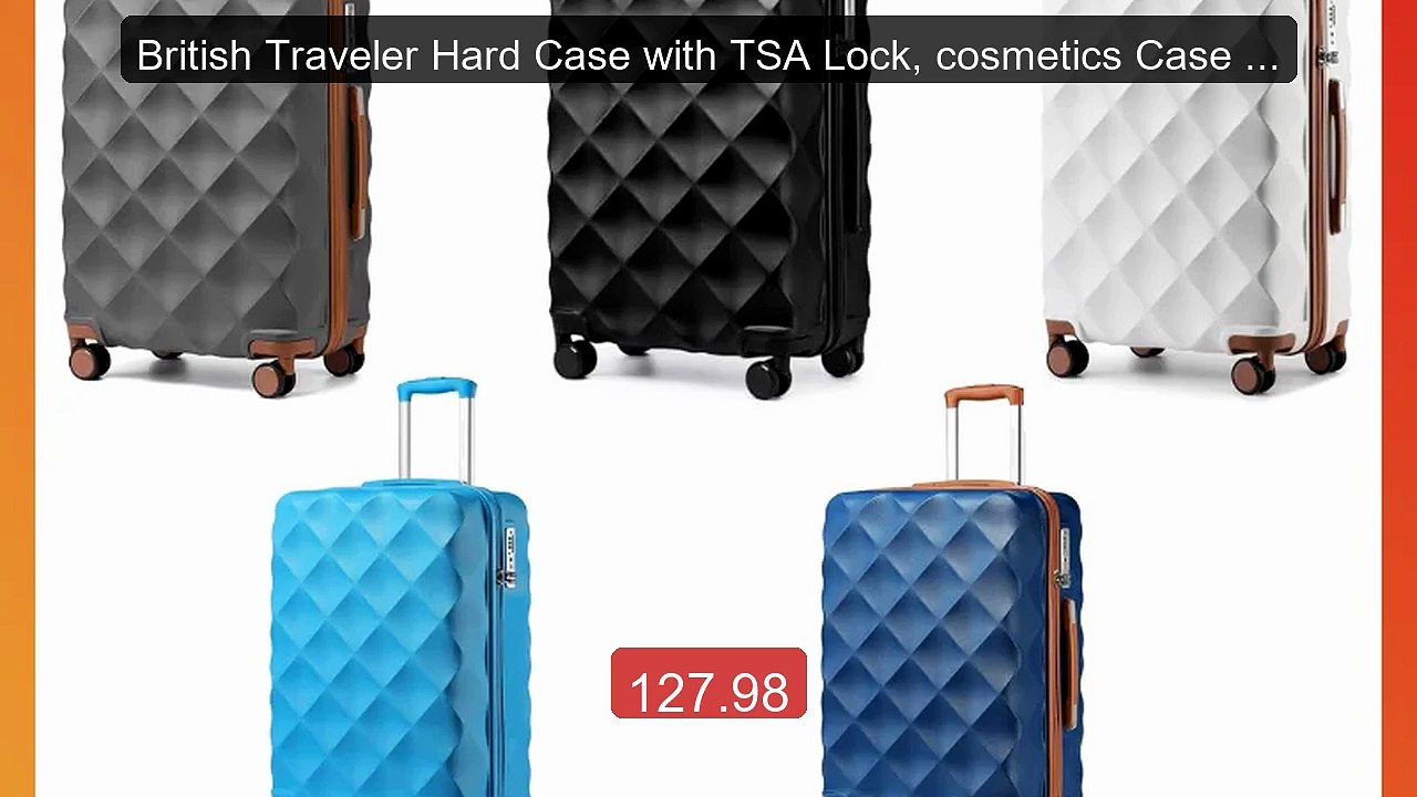 British Traveler Hard Case with TSA Lock, cosmetics Case & Case Set... -- Top Rated 2026 | Buy Now!