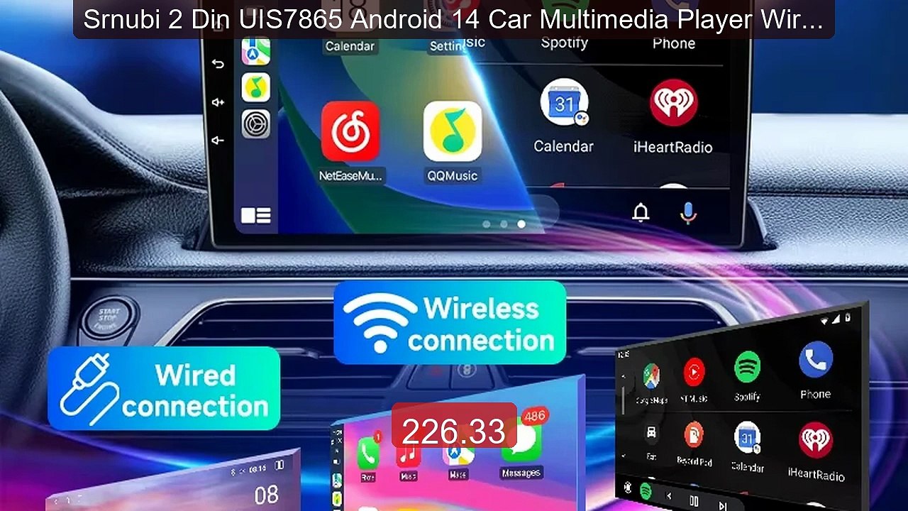 Srnubi 2 Din UIS7865 Android 14 Car Multimedia Player Wireles... -- Amazing Value 2026 | Must Have!