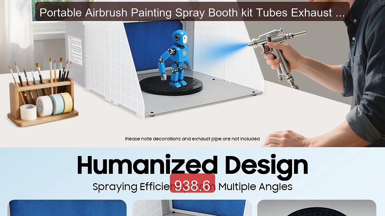 Portable Airbrush Painting Spray Booth kit Tubes Exhaust Fan ... -- Amazing Value 2026 | Must Have!