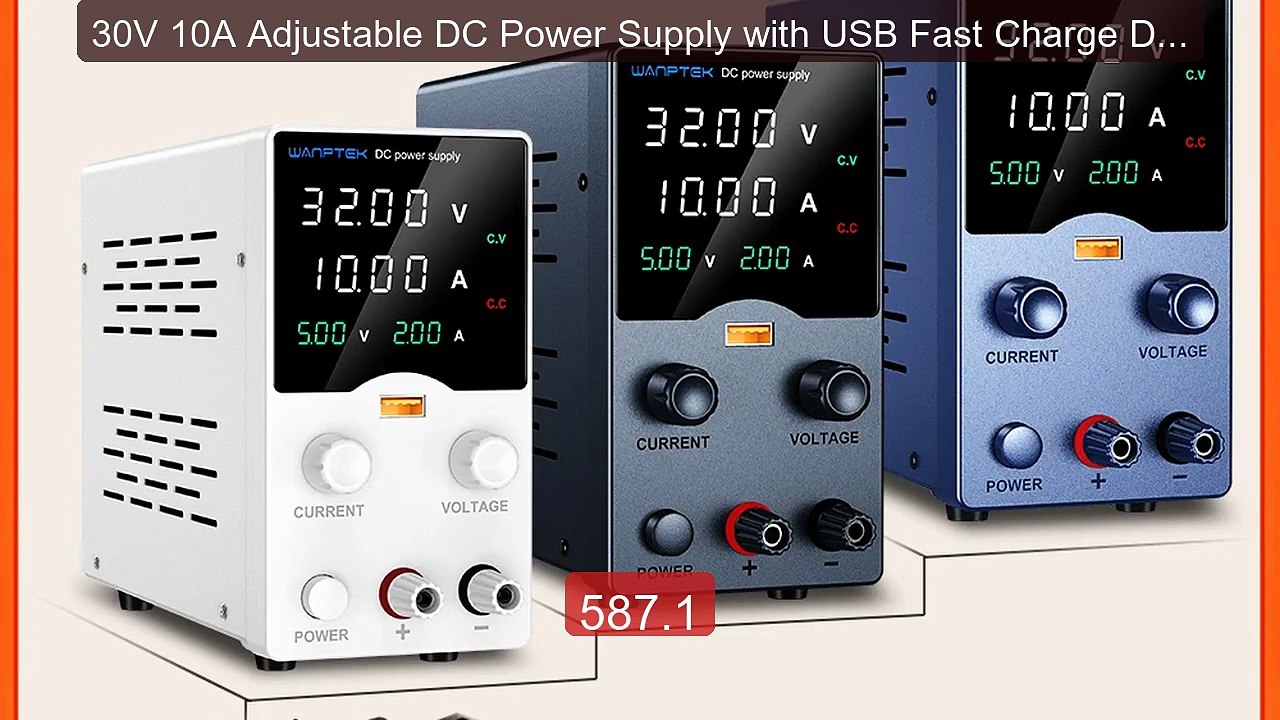 30V 10A Adjustable DC Power Supply with USB Fast Charge Displa... -- Best Buy 2026 | Great Quality!
