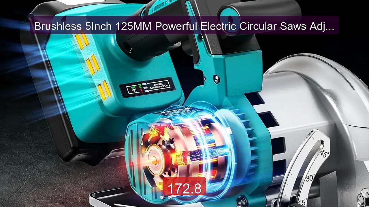 Brushless 5Inch 125MM Powerful Electric Circular Saws Adjus... -- Top Pick 2026 | Unbeatable Price!