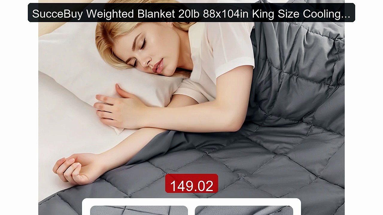 SucceBuy Weighted Blanket 20lb 88x104in King Size Cooling Breathabl... -- Top Rated 2026 | Buy Now!