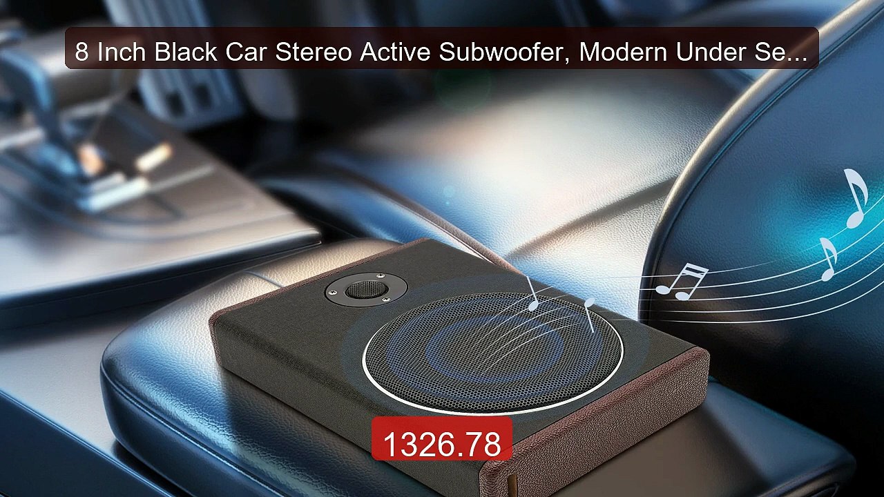 8 Inch Black Car Stereo Active Subwoofer, Modern Under Seat Su... -- Best Buy 2026 | Great Quality!