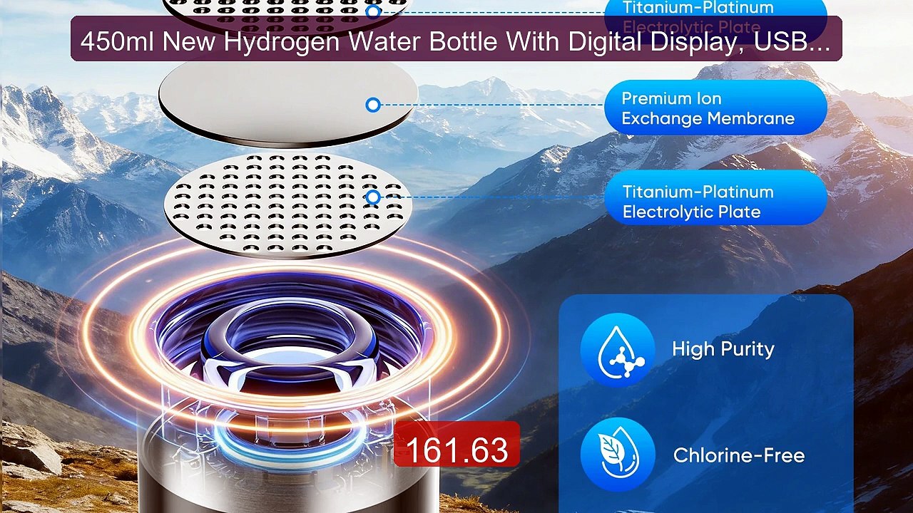 450ml New Hydrogen Water Bottle With Digital Display, USB R... -- Top Pick 2026 | Unbeatable Price!