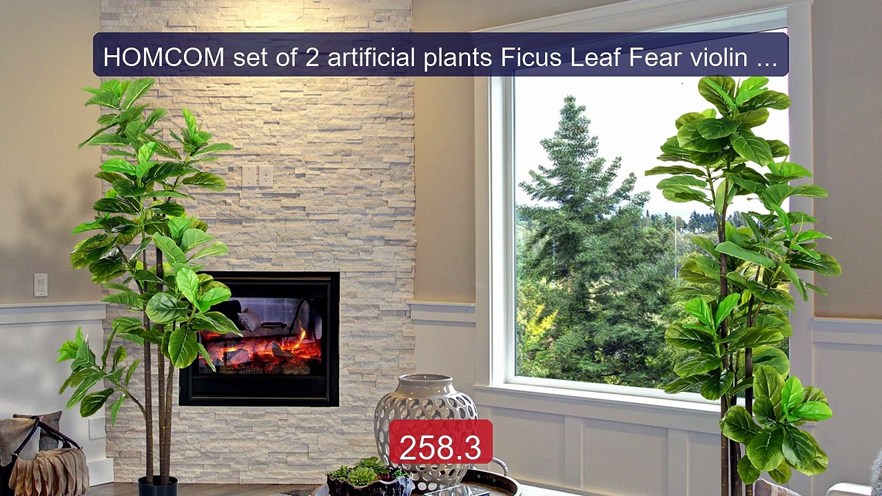 HOMCOM set of 2 artificial plants Ficus Leaf Fear violin Lyra... -- Amazing Value 2026 | Must Have!