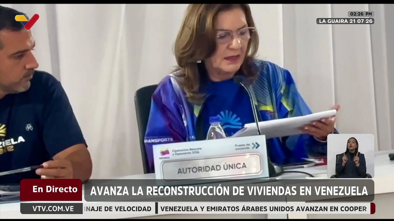Presidenta de la GMVR Jacqueline Faría informó que más de 11 mil viviendas están en reconstrucción