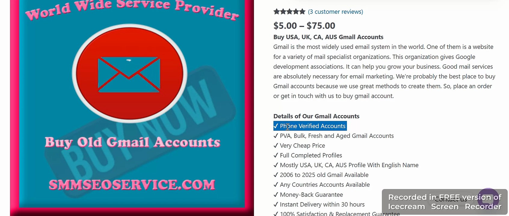 Top 3 Sites to Buy, Old Gmail Accounts - PVA Aged