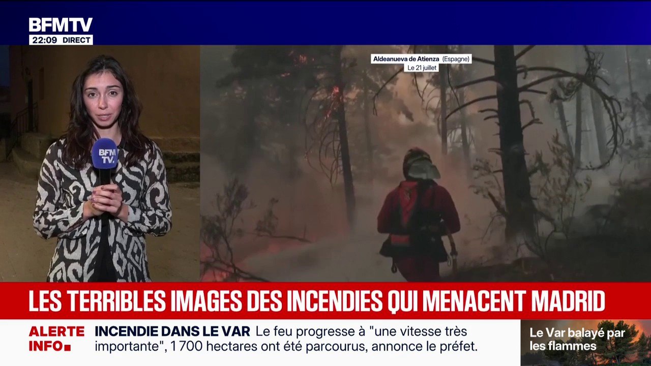 Incendie en Espagne: les terribles images des feux qui menacent Madrid
