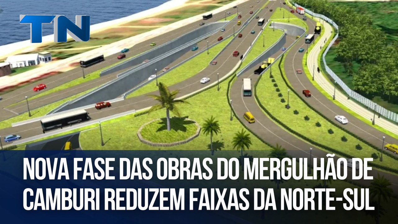 Nova fase das obras do Mergulhão de Camburi reduzem faixas da Norte-Sul