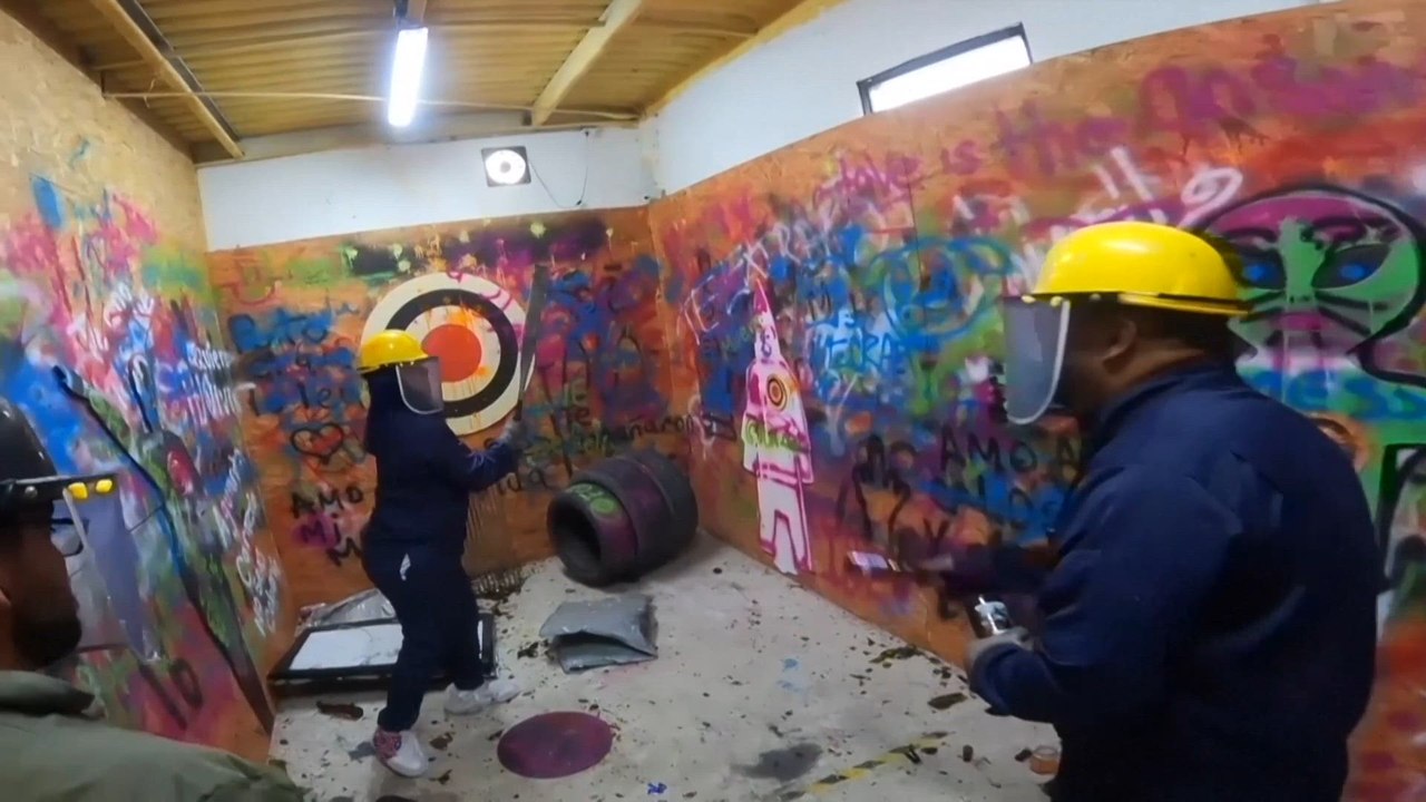 La "Zona del Caos" en Ciudad Juarez, un espacio para canalizar el estrés