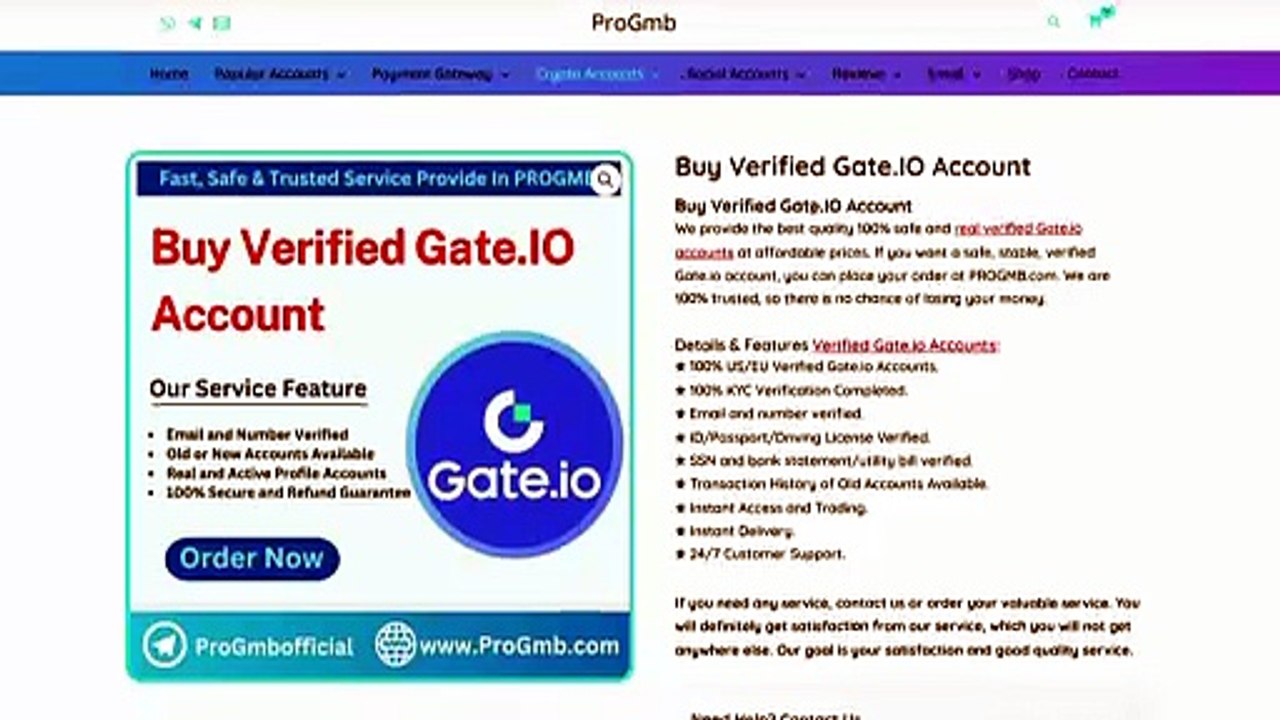 Buy Verified Gate.IO Account in our site 2030