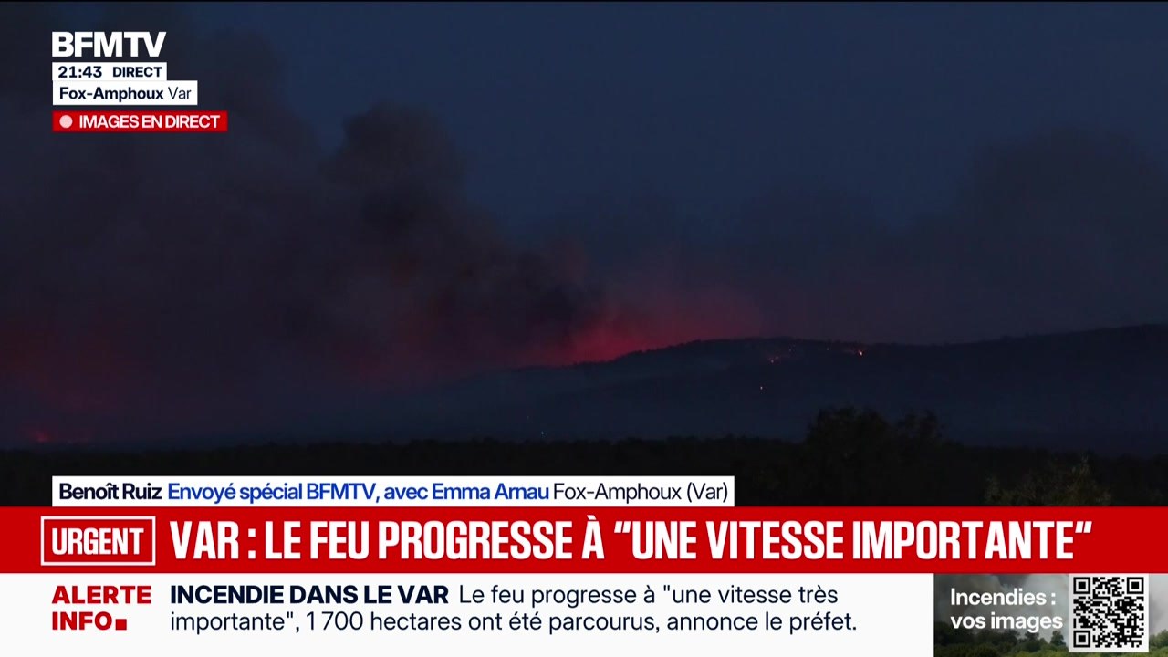 Var : le feu progresse à « une vitesse importante » - 21/07