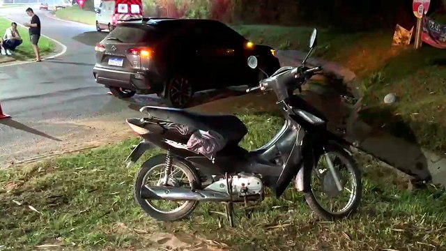 Motociclista fica ferido em colisão entre carro e moto na PR-323, em Umuarama