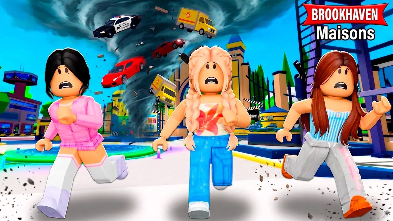 On a survécu à la plus grosse tornade dans le parc ! | Histoires Brookhaven RP | Roblox