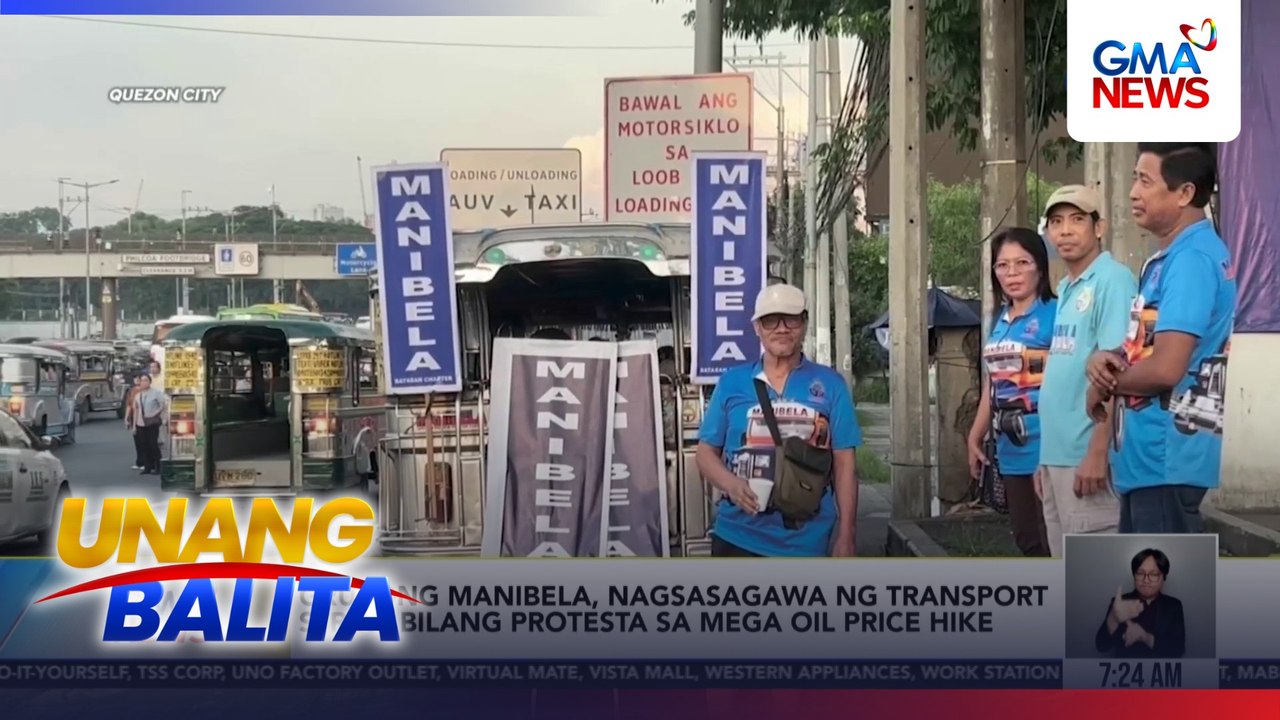 Grupong MANIBELA, nagsasagawa ng transport strike bilang protesta sa mega oil price hike | Unang Balita