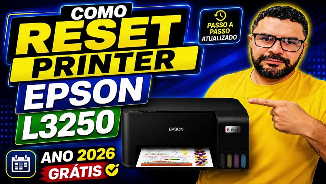 Epson L3250 Reset 2026 | Como Resetar a Impressora Epson L3250 (Waste Ink Pad Reset)