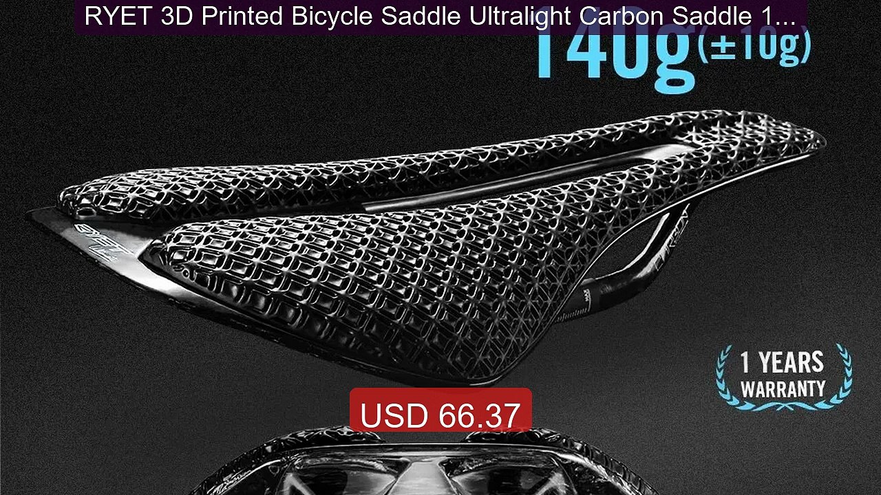 RYET 3D Printed Bicycle Saddle Ultralight Carbon Saddle 135/143mm 1... -- Top Rated 2026 | Buy Now!