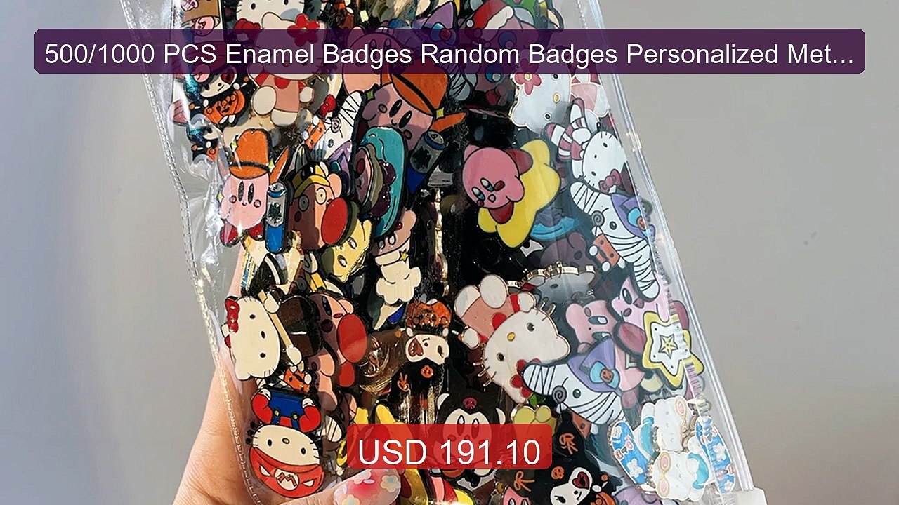 500/1000 PCS Enamel Badges Random Badges Person...
