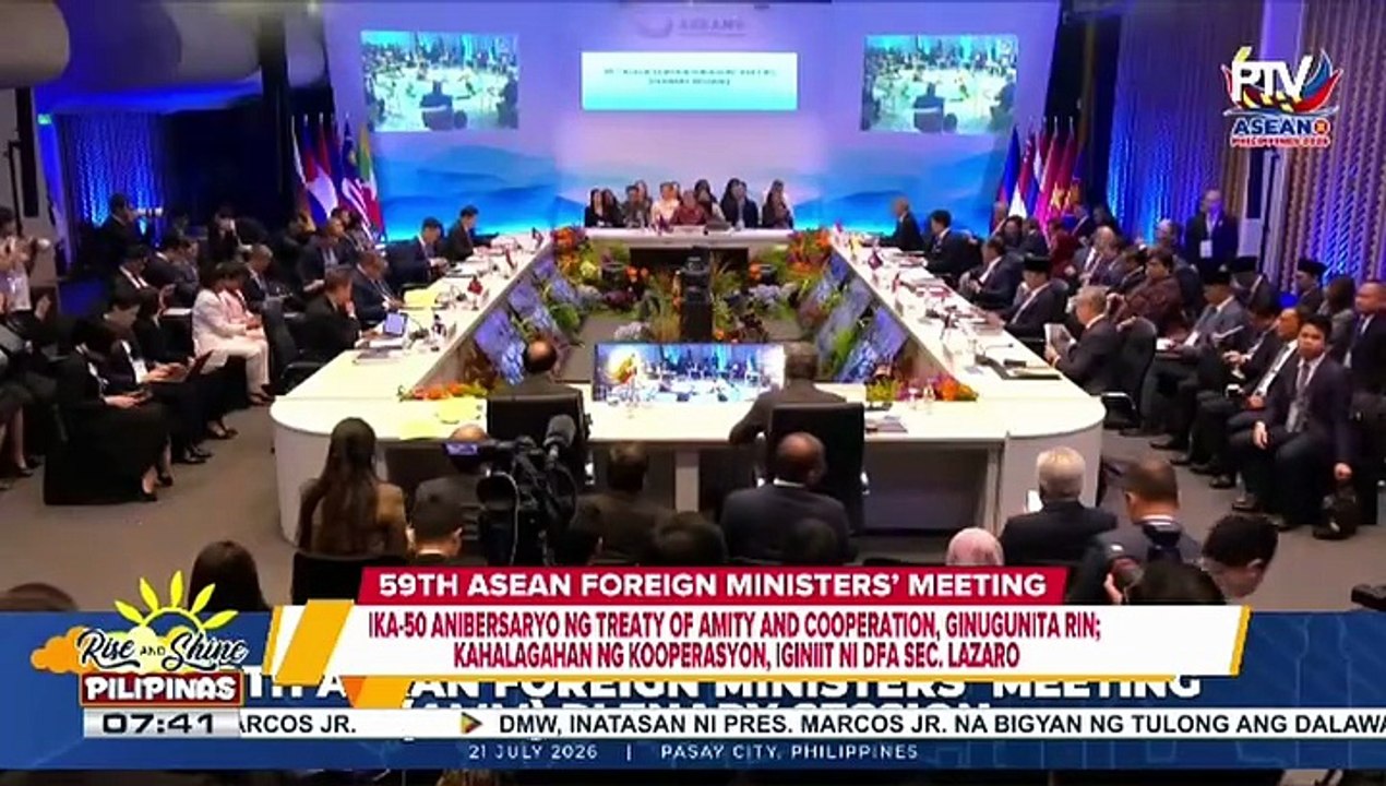 DFA Sec. Lazaro, binigyang-diin sa 59th ASEAN Foreign Ministers’ Meeting ang pangangailangan ng solusyon sa "3Us" na kinakaharap ng mundo | ulat ni Gab Villegas
