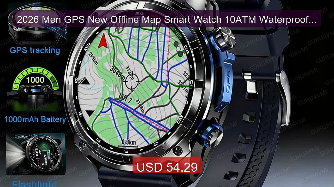 2026 Men GPS New Offline Map Smart Watch 10ATM Waterproof 4GB Rout... -- Best Deal 2026 | Shop Now!