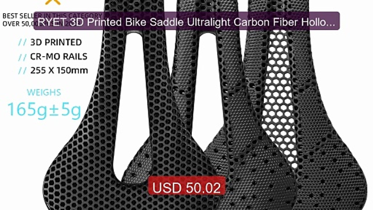 RYET 3D Printed Bike Saddle Ultralight Carbon Fiber Hollow Comfort... -- Best Deal 2026 | Shop Now!