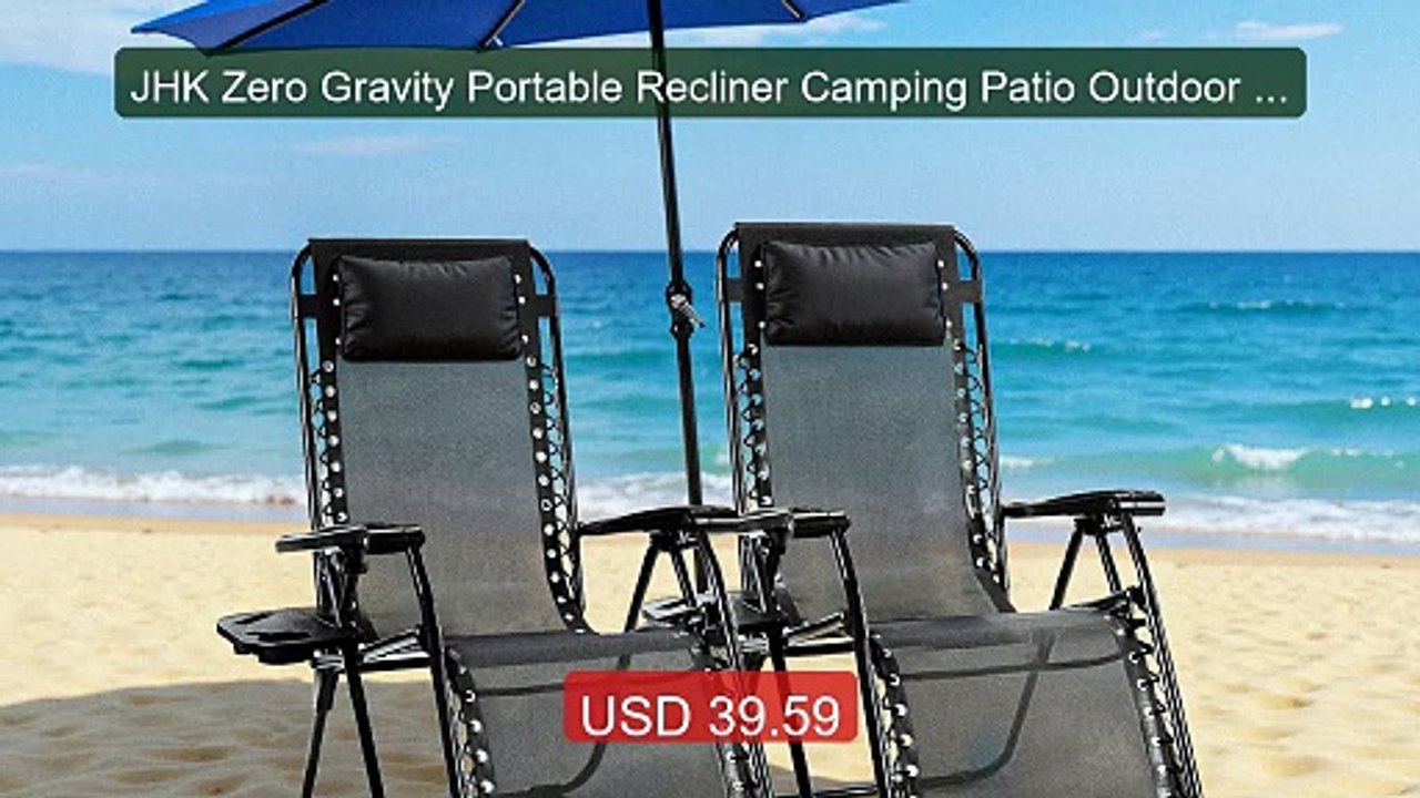 JHK Zero Gravity Portable Recliner Camping Patio Outdoor Ga... -- Top Pick 2026 | Unbeatable Price!
