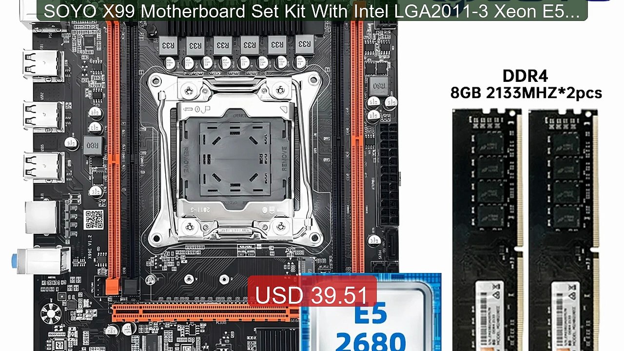 SOYO X99 Motherboard Set Kit With Intel LGA2011-3 Xeon E5 268... -- Amazing Value 2026 | Must Have!