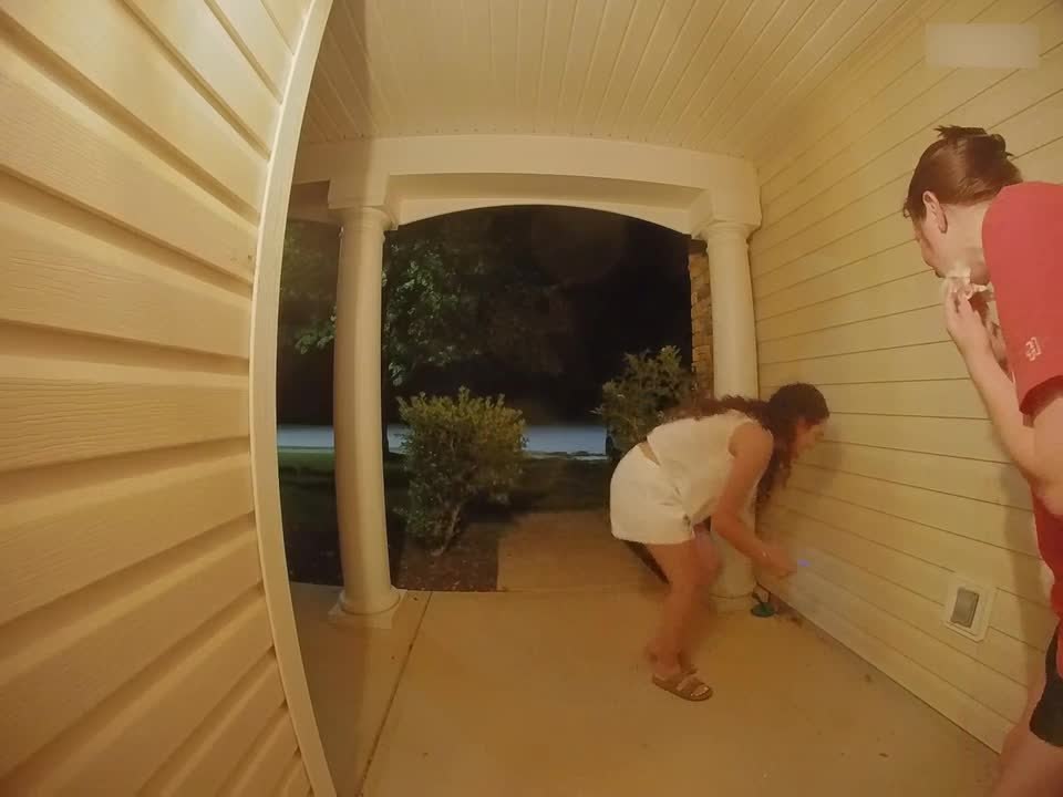 Woman Screams in Shock as Tree Frog Lands on Her Face