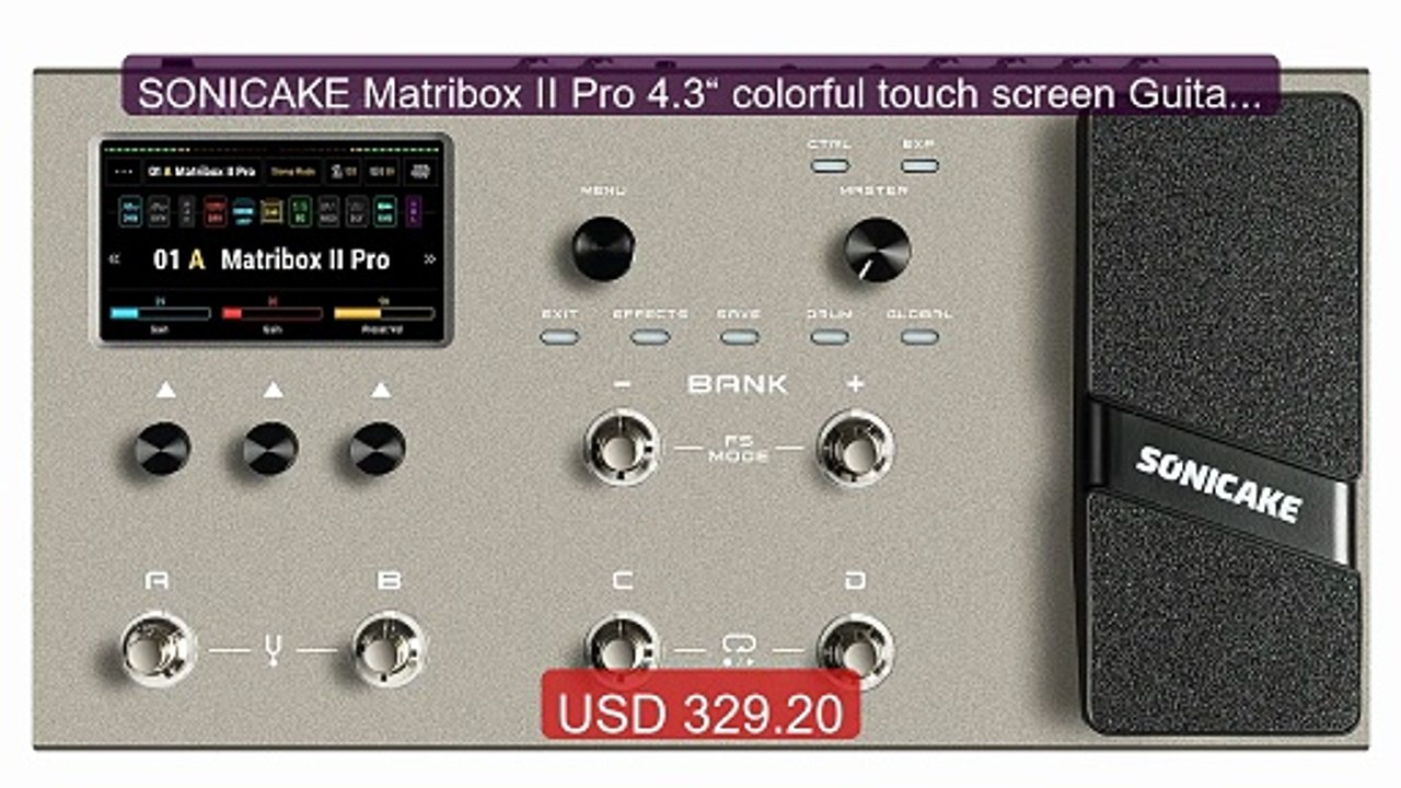SONICAKE Matribox II Pro 4.3“ colorful touch screen Guitar Bass Am... -- Best Deal 2026 | Shop Now!