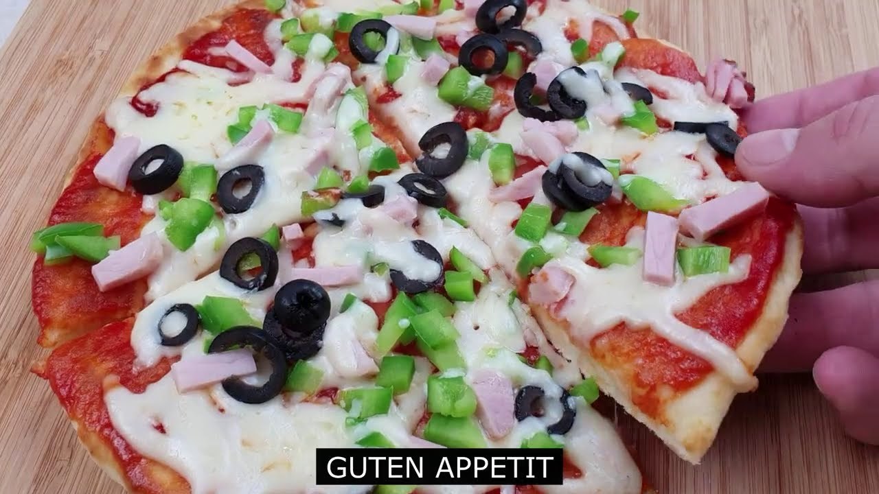 Pizza mit Kefir anstatt Hefe! Wir zeigen, wie es geht; es braucht nicht mal einen Ofen!