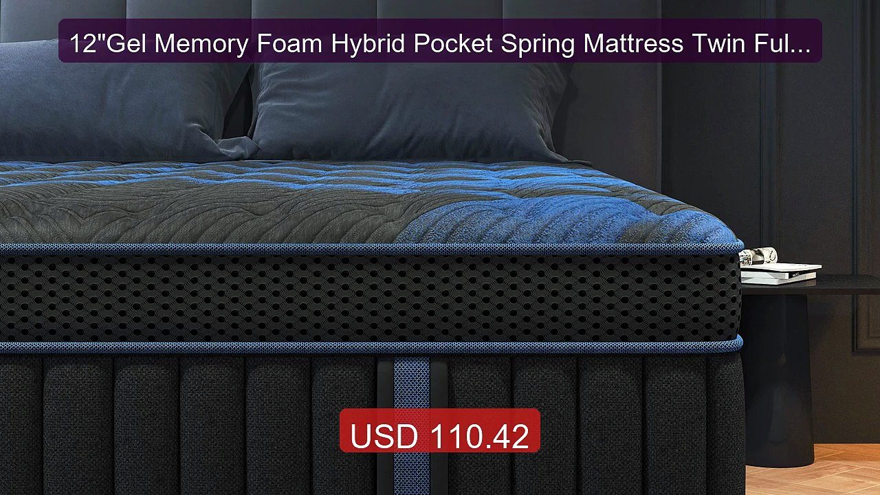12"Gel Memory Foam Hybrid Pocket Spring Mattress Twin Full Queen Ki... -- Top Rated 2026 | Buy Now!