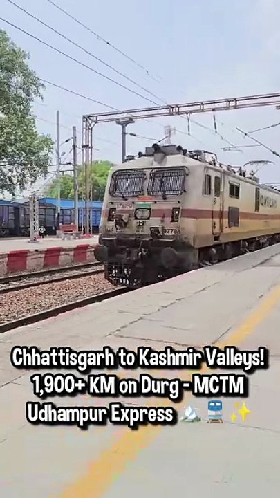 From Red Soil to Snow Valleys! 🌴 ️ ️ Riding 20847 Durg Udhampur Express ...