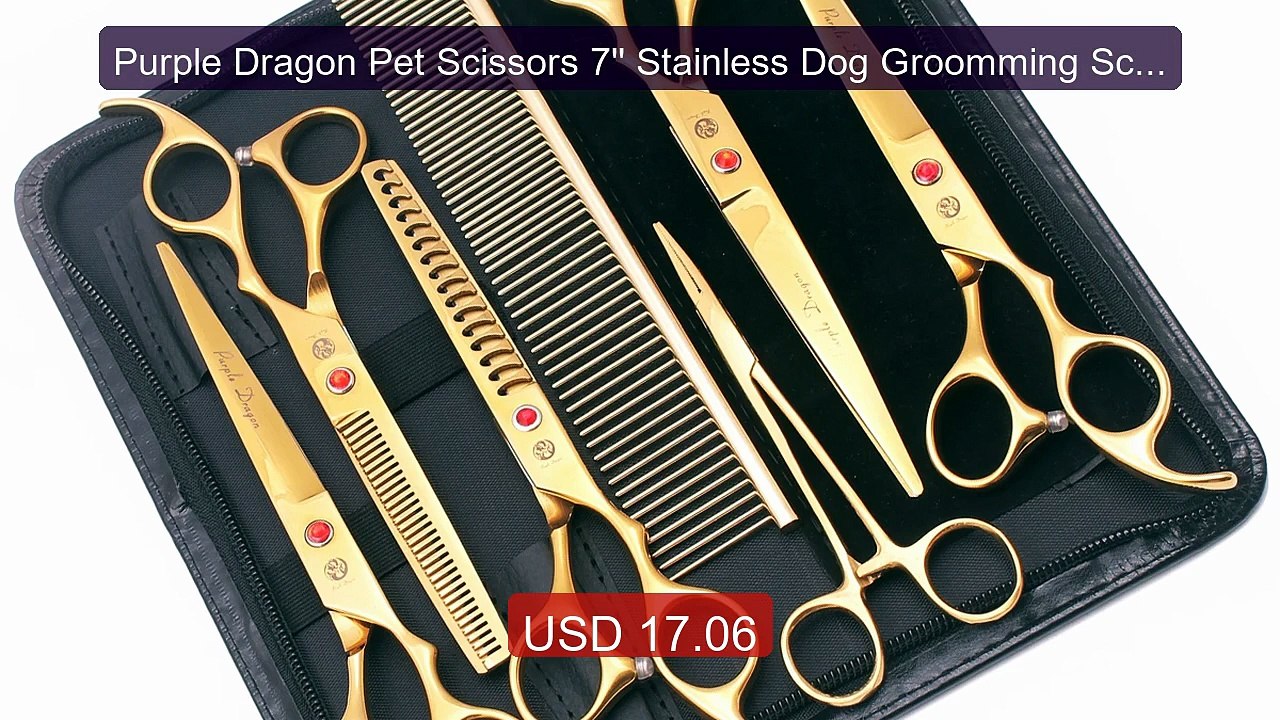 Purple Dragon Pet Scissors 7'' Stainless Dog Groomming Scissors Ki... -- Best Deal 2026 | Shop Now!