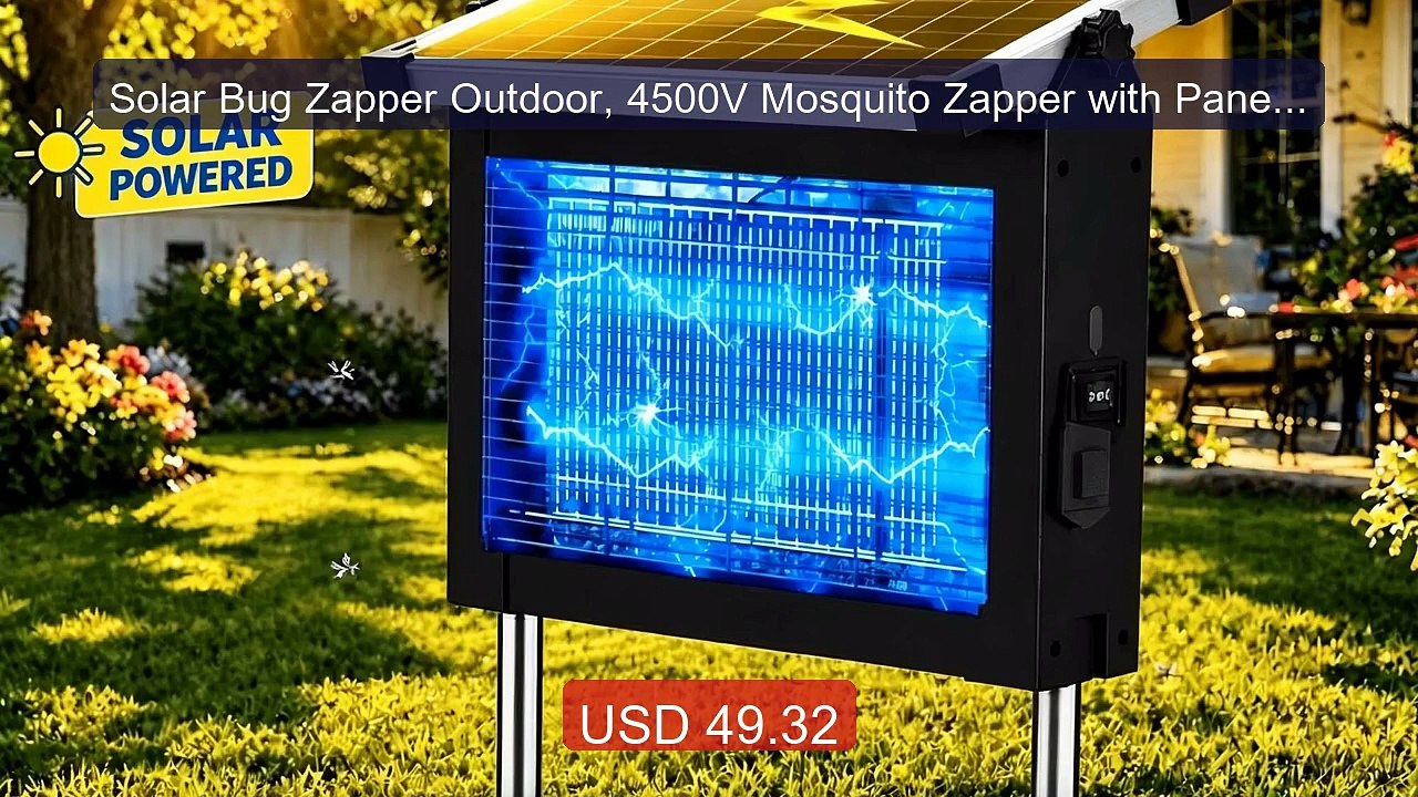 Solar Bug Zapper Outdoor, 4500V Mosquito Zapper with Panel Sensor,... -- Best Deal 2026 | Shop Now!