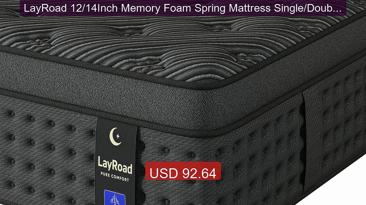 LayRoad 12/14Inch Memory Foam Spring Mattress Single/Double/Qu... -- Hot Deal 2026 | Limited Offer!
