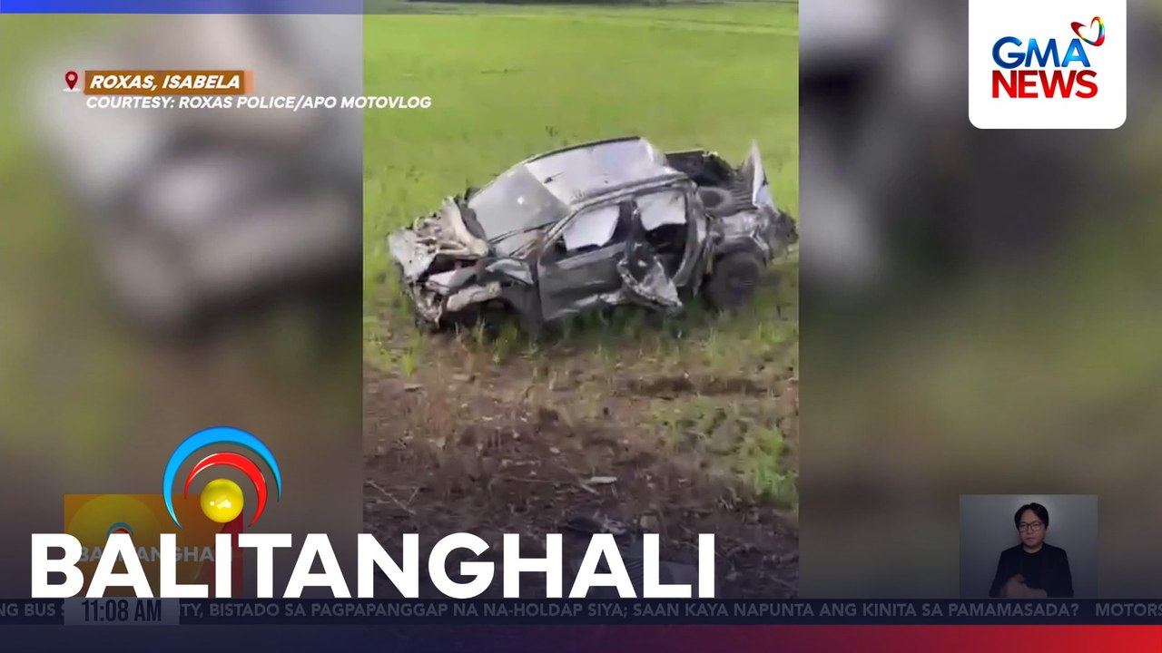 2 sakay ng pickup, patay matapos bumangga sa steel barrier at ilang puno sa Brgy. Lucban; 3 iba pa, sugatan | Balitanghali