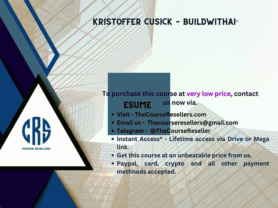 Thecoursereseller.com - Kristoffer Cusick – BuildWithAIᐩ