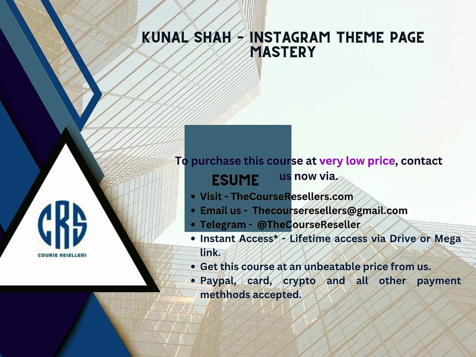 1Thecoursereseller.com - Kunal Shah – Instagram Theme Page Mastery