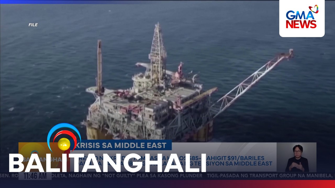 Presyo ng krudo, tumaas sa halos $85-mahigit $91/bariles dahil sa pangambang paglala pa ng tensiyon sa Middle East | Balitanghali