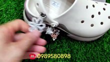 Pb427- sục super bae dây xích, màu kem, đế cao