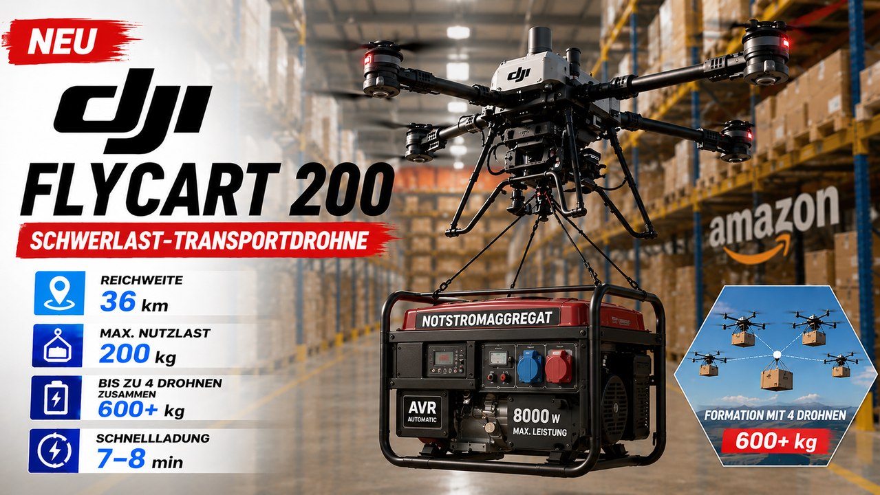 DJI FlyCart 200 und T200: Zukunft der Luftlogistik beginnt jetzt