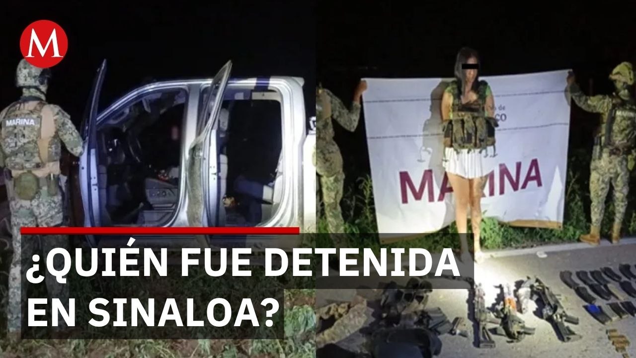 Marina detiene a mujer con arsenal en Sinaloa; verdaderos atacantes logran escapar