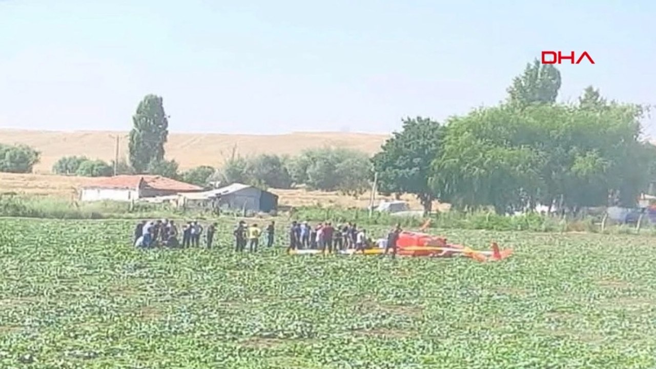 Ankara'da eğitim helikopteri düştü