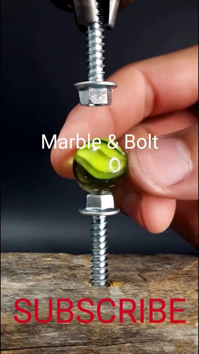 Marble And Bolt 🔩 Friction Welding 🥽 #shorts #viral #diy #science #experiment